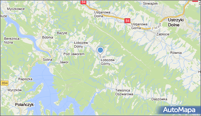 mapa Łobozew Górny, Łobozew Górny na mapie Targeo